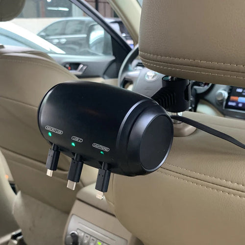 3-in-1 Retractable Backseat Car Charging Station
